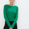 MOHITO sweter z wiskozą zielony New