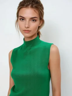 MOHITO top bez rękawów zielony Hot