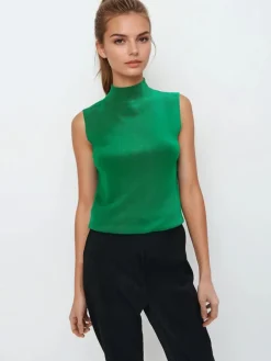 MOHITO top bez rękawów zielony Hot