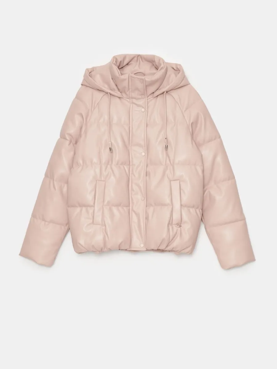 MOHITO Zimowa beżowa kurtka puffer beu017cowy Clearance