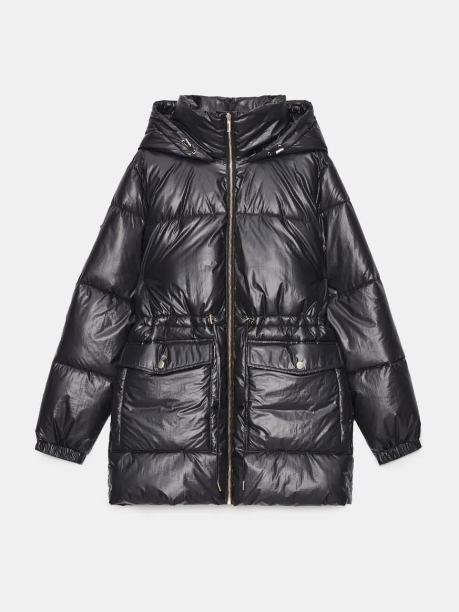 MOHITO Zimowa czarna kurtka oversize szary Online