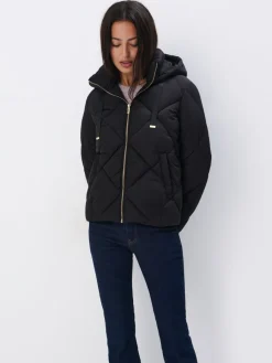 MOHITO Zimowa czarna kurtka puffer czarny New
