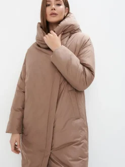 MOHITO Zimowy płaszcz oversize bru0105zowy Fashion