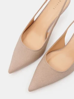 MOHITO Złote czółenka na szpilce zu0142oty Discount